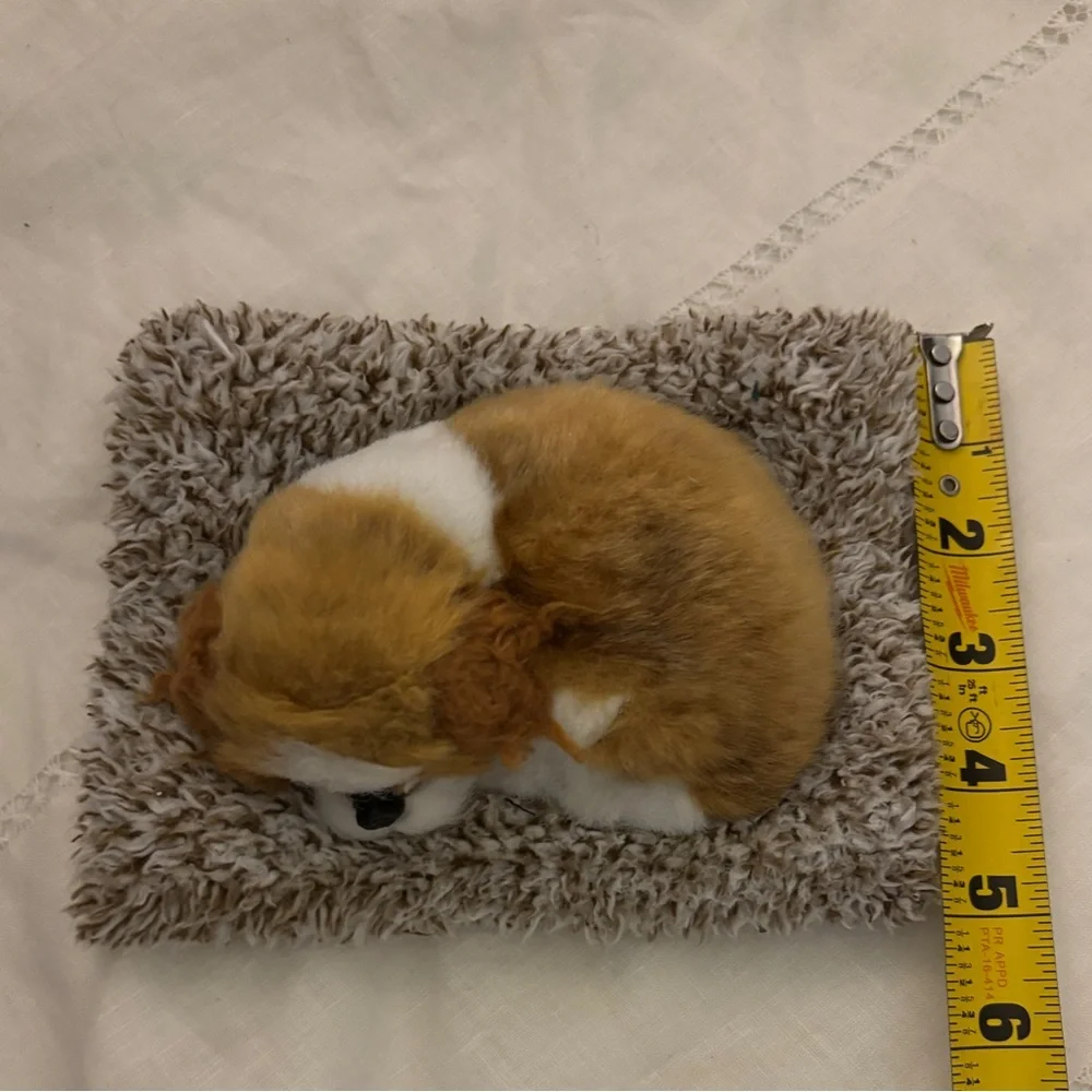 Petzzz Mini Sleeping Puppy Plush - Brown and White